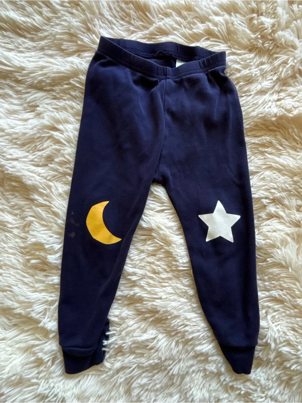 GAP Navy Blue Mickey Mouse Galaxy Pajama Set with Yellow Moon & White Star